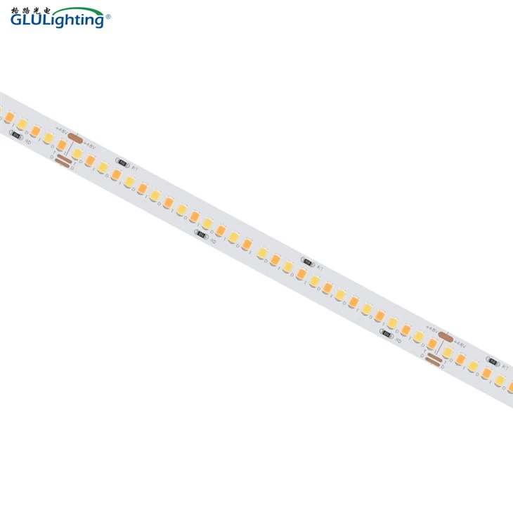 High CRI 2835 Bi-color Strip 224leds/m 48V High Light Efficiency UL Listed