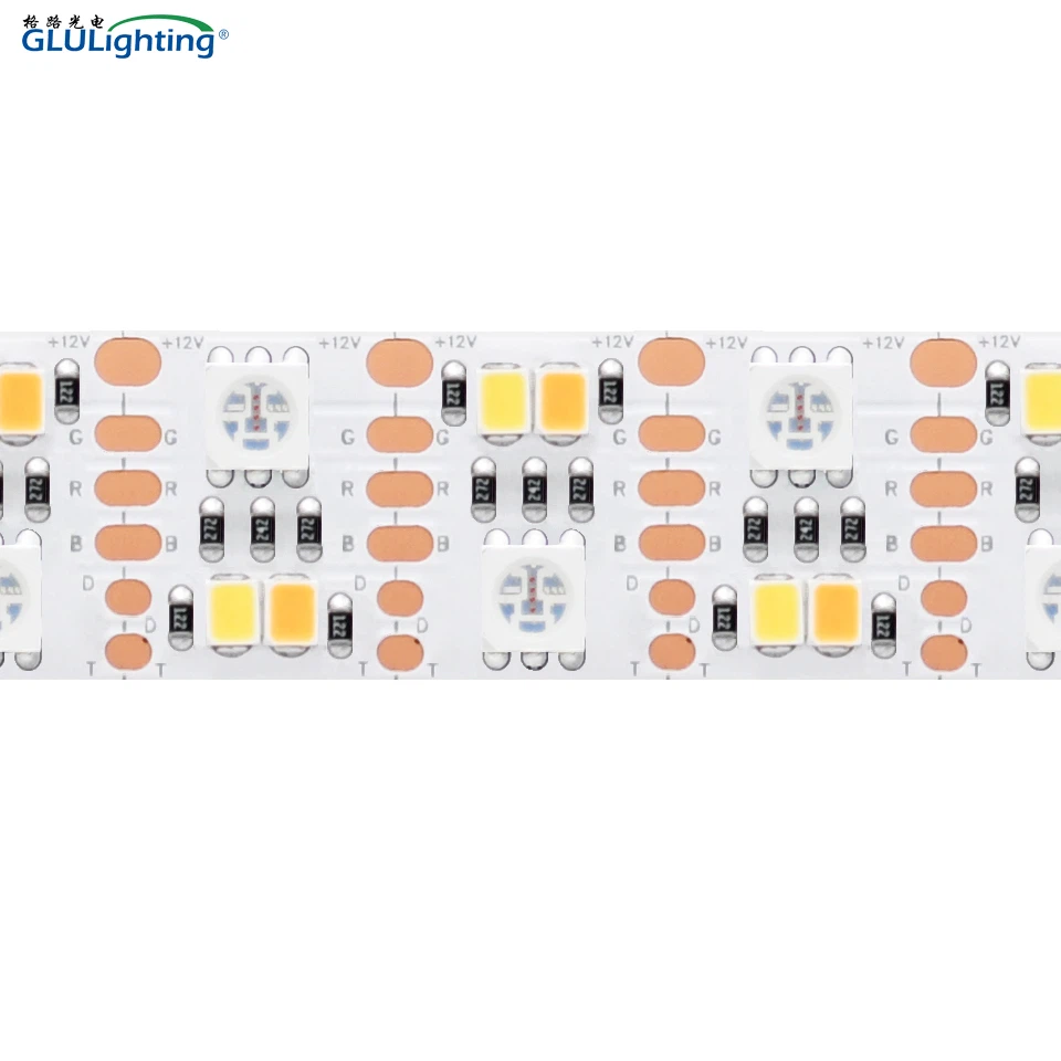 High CRI 95+ TLCI 98+ RGBCCT LED Strip, 12V/24V Cinema Grade Light For Professional Photography & Film Production,216leds Per Meter, 1led Short Cutting Unit.