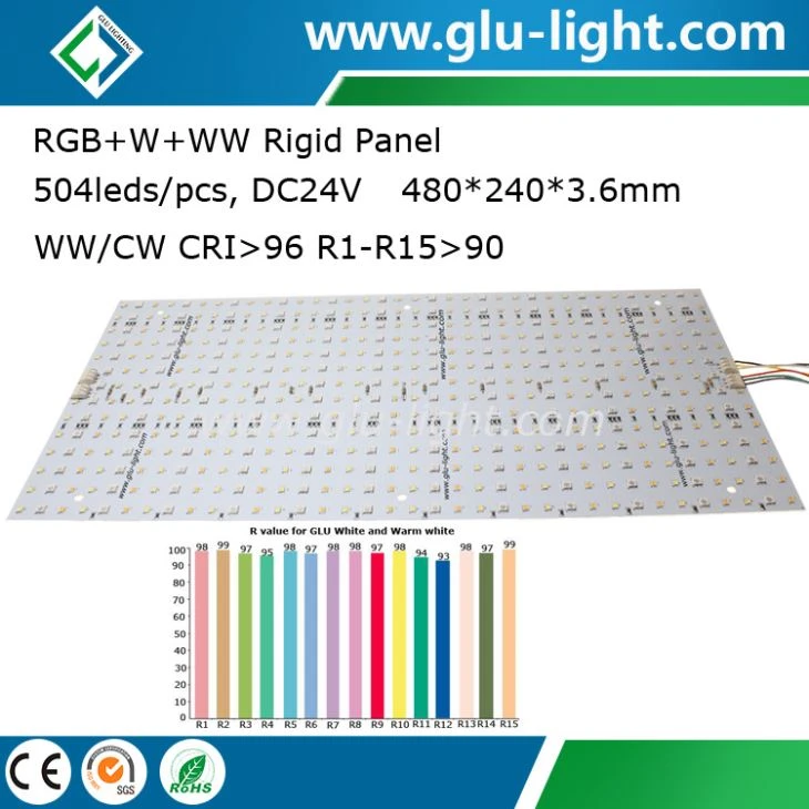 Madeinchina 24V/48V RGBWWW 5 Colors In 1 CCT Changeable Ra95 Led Flexible Pads For Film