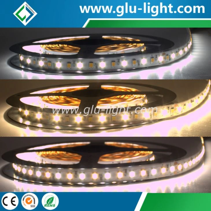 Shenzhen factory high quality 3 year warranty Ra97 CCT bi color 2835 flex led stripe