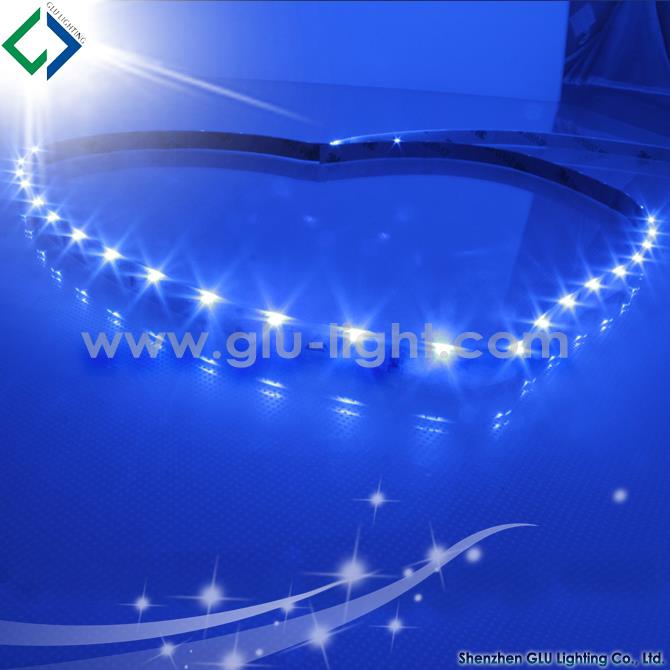 China shenzhen manufacturer 12V 60leds/m side emitting blue 3014 led stripe