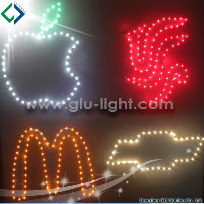 High quality 12V edge-lit blue 3014 side view led flex strip 8mm width 60leds/m