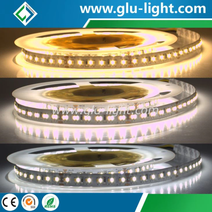Madeinchina high density no dark zone 10mm Ra95 240leds/m 3014 CCT flex led ribbon